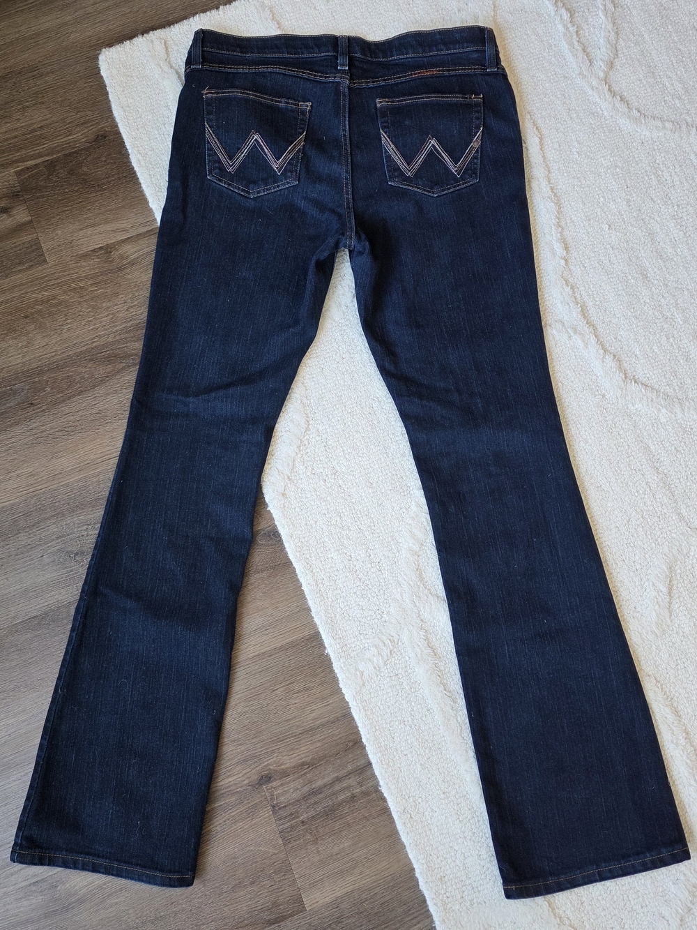 Women's Dark Blue Bootcut Jeans - Picture 13 of 15